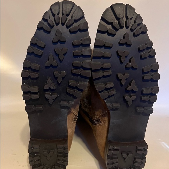 Calvin Klein Fur-Trimmed Suede Boots - Picture 5 of 7